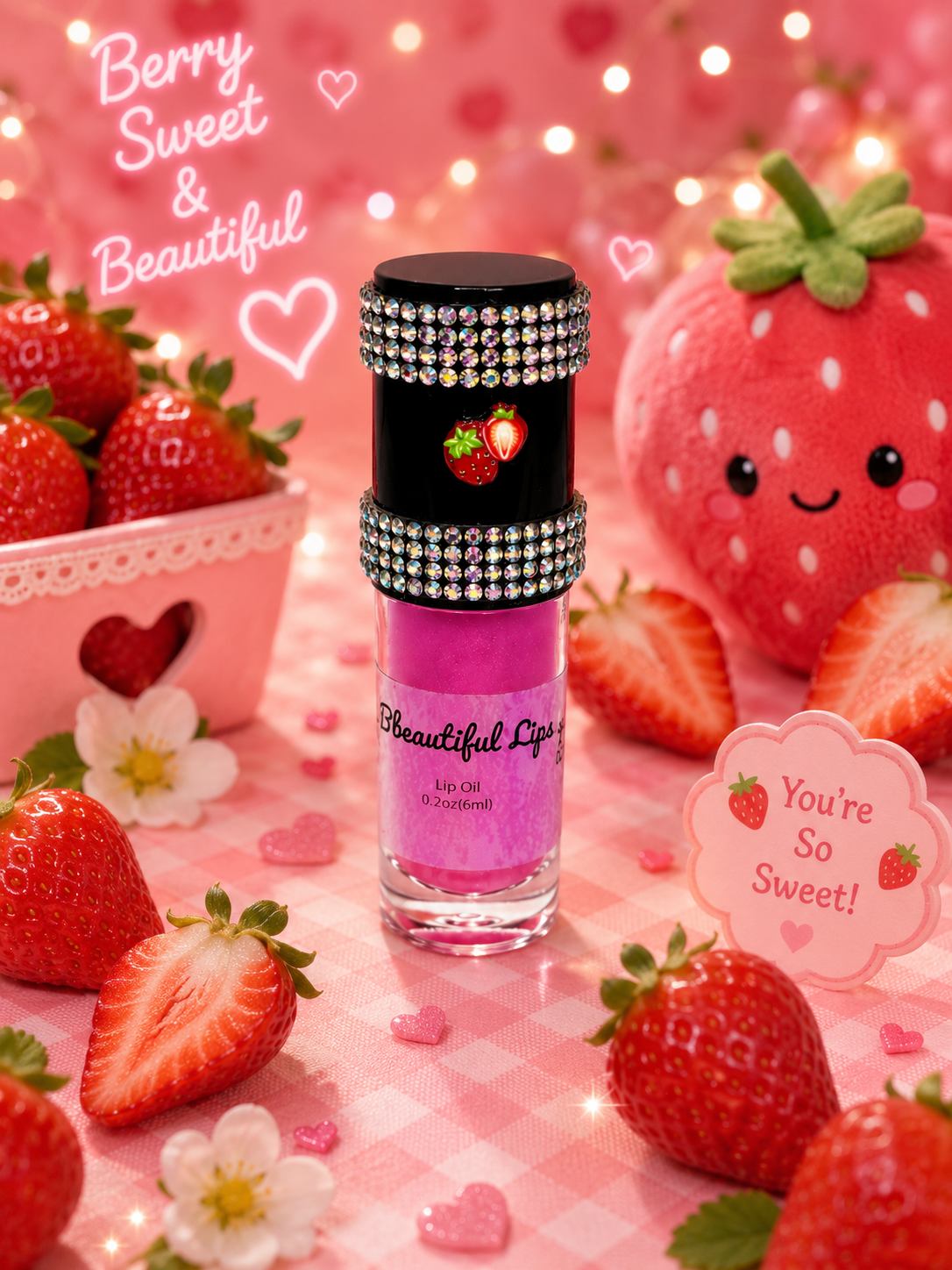 Pink Strawberry Lip Oil